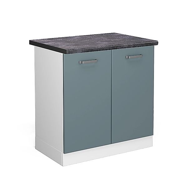 Vicco Spülenunterschrank R-Line Küchenunterschrank für die Spüle Blau-Grau/ günstig online kaufen