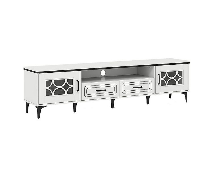 COSTWAY TV-Schrank Holz, Lowboard mit 2 Schublade & Stauraum, 180,5cm günstig online kaufen