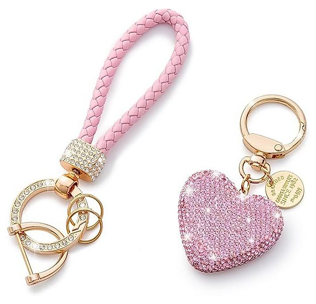 Coonoor Schlüsselanhänger Herz Auto-Schlüsselanhänger Mit Glitzernden Stras günstig online kaufen
