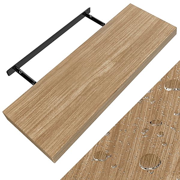 Wandregal Schweberegal 70cm Eiche + Halterung günstig online kaufen