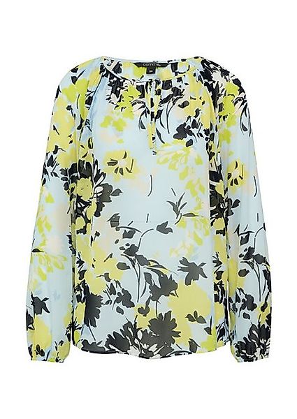 Comma Langarmbluse Semi-transparente Chiffon-Bluse mit Schleifen-Detail günstig online kaufen