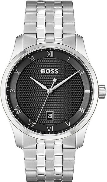 BOSS Quarzuhr PRINCIPLE 1514123, Herrenuhr, Armbanduhr, Datum, Edelstahlarm günstig online kaufen