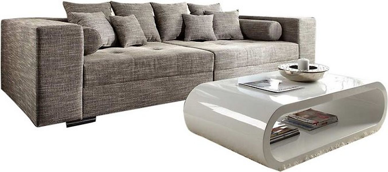 DELIFE Big-Sofa Marlen, Hellgrau 300x140 cm Big-Sofa günstig online kaufen