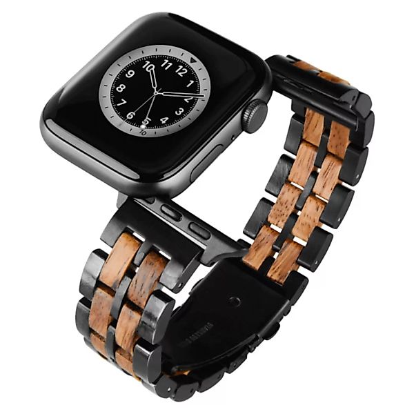Laimer Smartwatch Uhrband Dublin - Zebranoholz - Kompatibel Mit Apple Watch günstig online kaufen