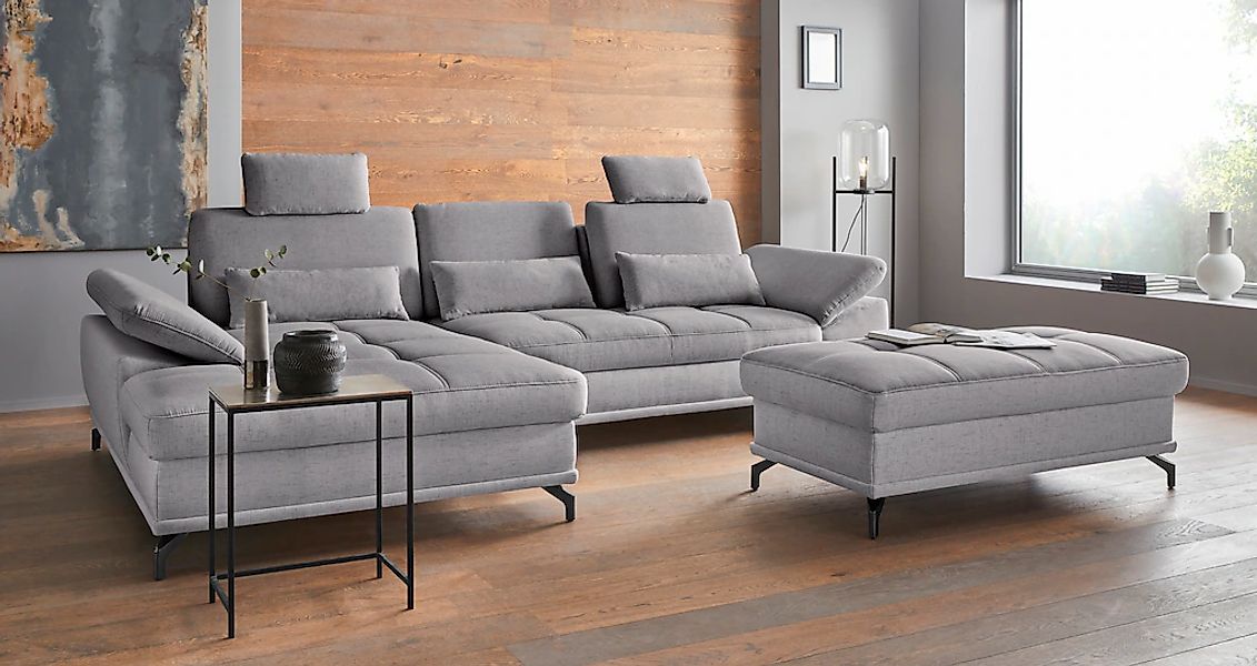 PLACES OF STYLE Ecksofa "Costello L-Form, B: 301 cm mit Sitztiefen-, Armtei günstig online kaufen