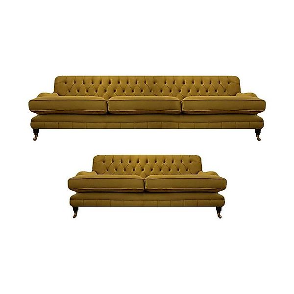 JVmoebel Chesterfield-Sofa Wohnzimmer Sofa Set 2x Sofas Modern Design Polst günstig online kaufen