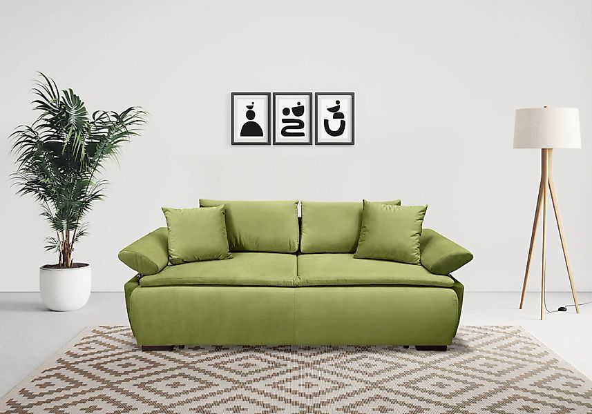 Home affaire Schlafsofa "Romeo" mit Boxspringaufbau, Bettfunktion & Bettkas günstig online kaufen