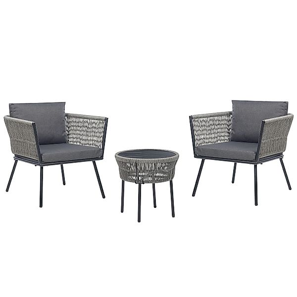 Beliani Bistro Set GARGANO Hellgrau 70x68x72 günstig online kaufen