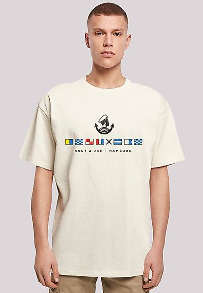 F4NT4STIC T-Shirt "Oversized T-Shirt Seglerfahnen Knut & Jan Hamburg" Print günstig online kaufen