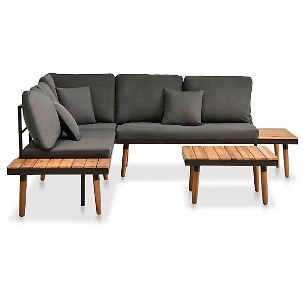 vidaXL 4-tlg Garten-Lounge-Set mit Auflagen Massivholz Akazie Modell 13 günstig online kaufen
