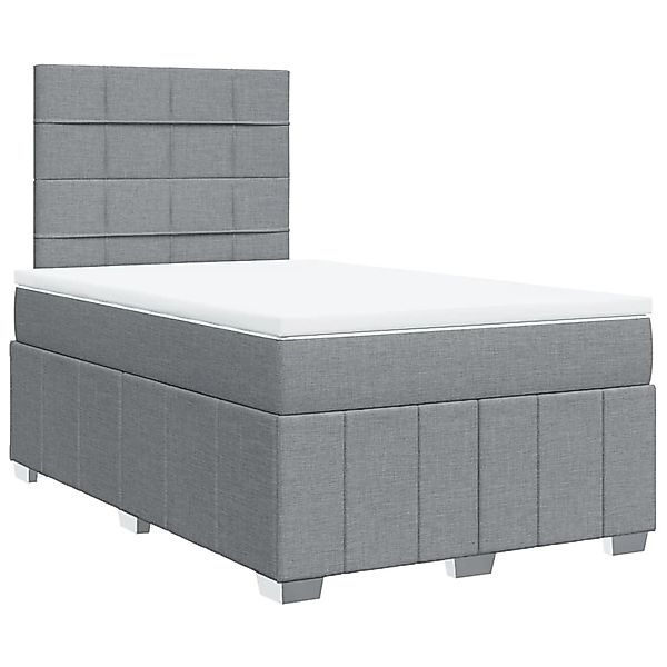 vidaXL Boxspringbett mit Matratze Hellgrau 120x200 cm Stoff 3291635 günstig online kaufen