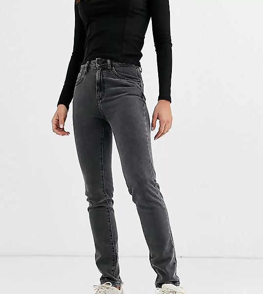 Noisy May Tall – Jeans mit geradem Bein in verwaschenem Schwarz günstig online kaufen