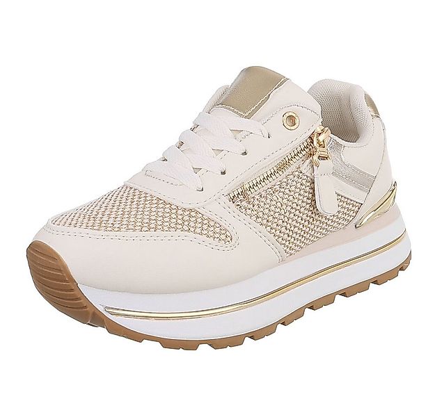 Ital-Design Stylischer Sneaker mit Reißverschluss für Damen Sneaker (912609 günstig online kaufen