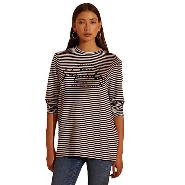 Superdry Stripe Graphic Nyc Kurzarm T-shirt XS Nautical Navy Stripe günstig online kaufen