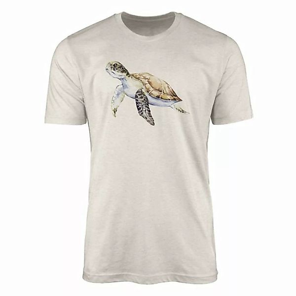 Sinus Art T-Shirt Herren Shirt 100% gekämmte Bio-Baumwolle T-Shirt Meeressc günstig online kaufen