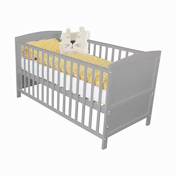 Puckdaddy GmbH Babybett Mika (140x70cm) in Grau, umbaubar zum Juniorbett günstig online kaufen