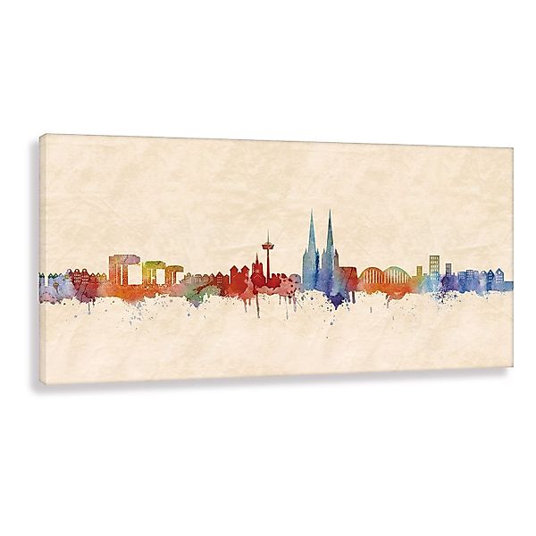 Leinwando Gemälde Leinwandbild Köln NRW Panorama günstig online kaufen