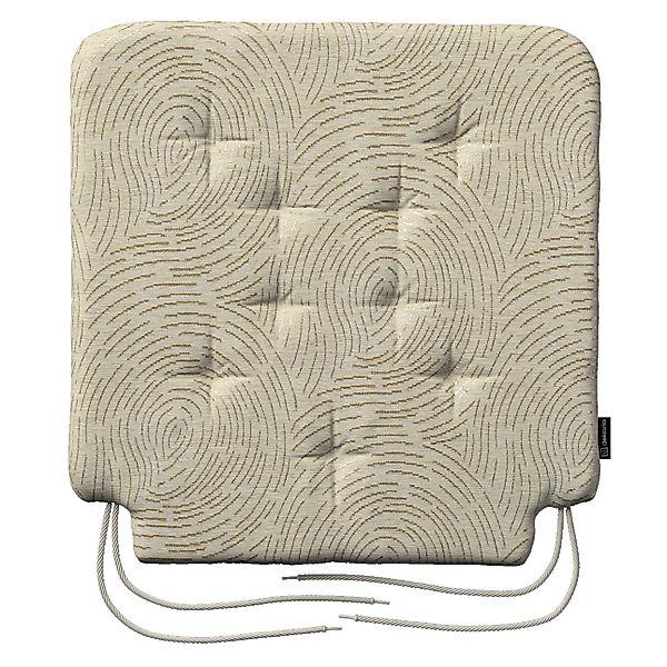 Stuhlkissen Christoph mit Bindeschnur, beige-golden, 42 x 41 x 3,5 cm, Livi günstig online kaufen