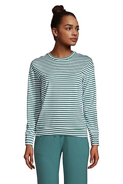 Pyjama-Sweatshirt aus Stretch-Jersey, Damen, Größe: 48-50 Normal, Blau, by günstig online kaufen