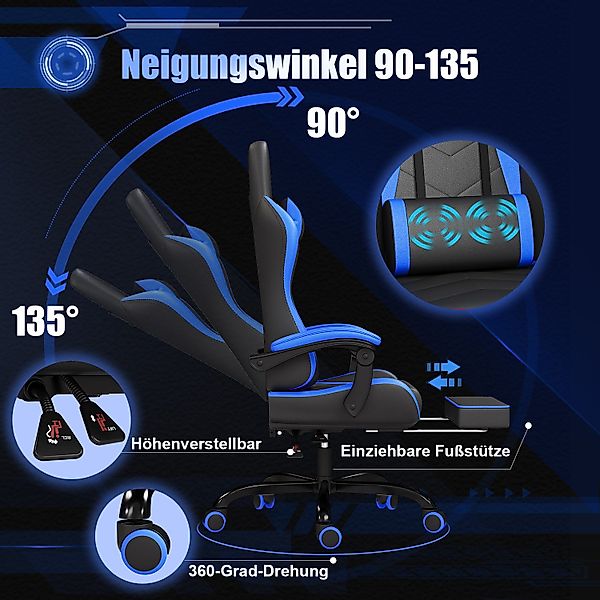 HOMALL Gaming-Stuhl Massage Gaming Stuhl mit günstig online kaufen