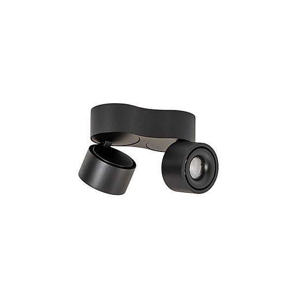Arcchio LED Deckenlampe Rotari 10025756 Modern in Schwarz aus Aluminium 2-f günstig online kaufen