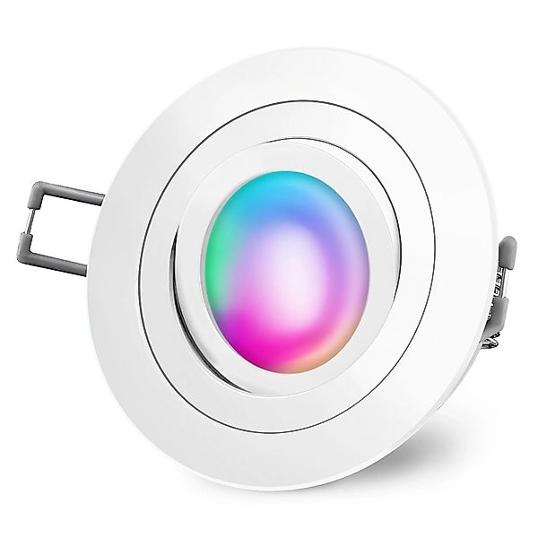 SSC-LUXon RF-2 Smart LED Einbauleuchte Schwenkbar Flach Weiß inkl. RGB CCT günstig online kaufen