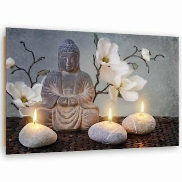 FEEBY® Kunst Buddha Kerzen Leinwandbilder bunt Gr. 60 x 40 günstig online kaufen