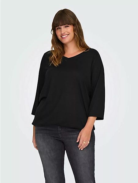 ONLY CARMAKOMA 3/4-Arm-Shirt CARCARLINNE V-NECK 3/4 TOP JRS BF günstig online kaufen