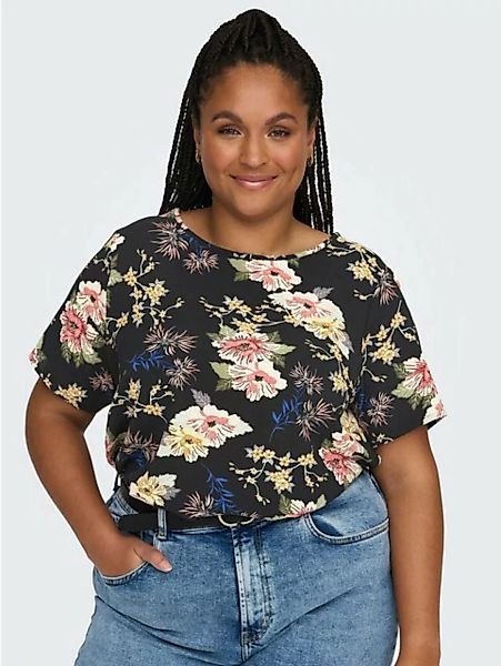 ONLY CARMAKOMA Blusenshirt Kurzarm Design Bluse Plus Size Curvy Shirt CARVI günstig online kaufen