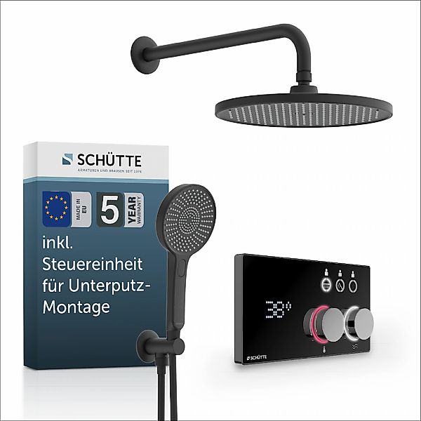 Schütte Brausegarnitur "AQUADOT", Überkopfbrauseset mit digitalem Duschsyst günstig online kaufen