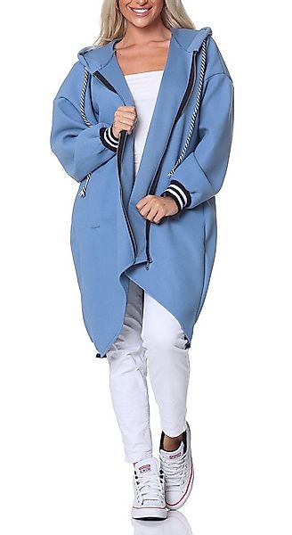 simaranda Kapuzennickijacke Damen Sweatjacke 5410 38-44 Hellblau mit Kapuze günstig online kaufen