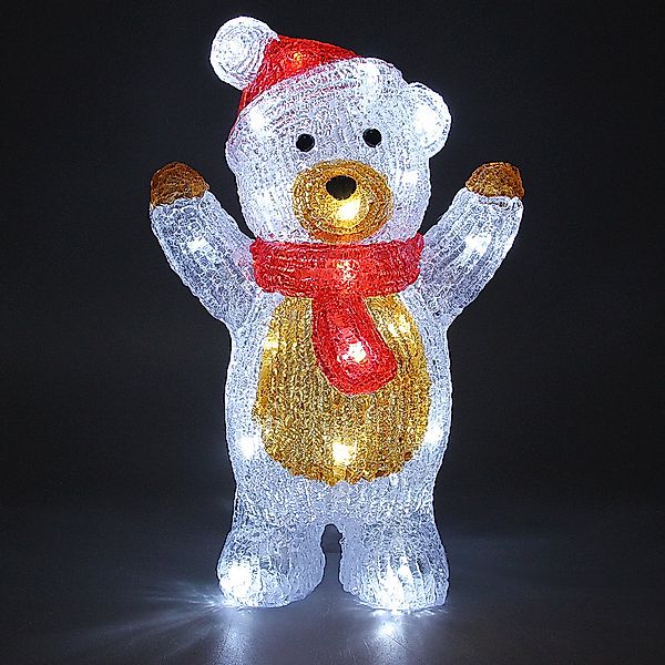 LED Acryl Figur Weihnachten Teddy stehend günstig online kaufen