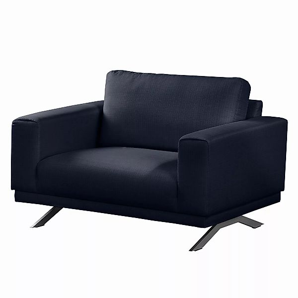 home24 Fredriks Sessel Ramilia Dunkelblau Strukturstoff 121x81x89 cm (BxHxT günstig online kaufen