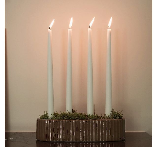 dbkd Kerzenhalter Adventskerzenhalter Stripe - shiny nougat günstig online kaufen