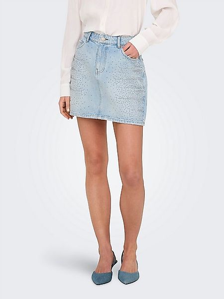 ONLY Jeansrock ONLSTELLA RHINESTONE SHORT SKIRT DNM AZG mit Strasssteinen günstig online kaufen