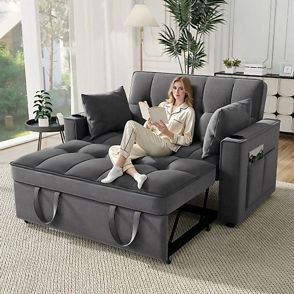 Ulife Schlafsofa mit Bettfunktion mit Getränkehalter günstig online kaufen