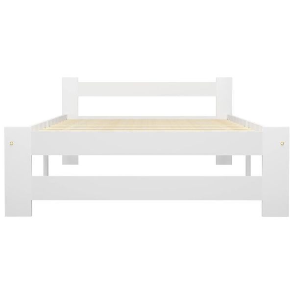 vidaXL Bett Massivholzbett Weiß Kiefer 100x200 günstig online kaufen