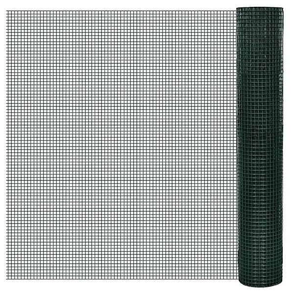 vidaXL Drahtzaun für Hühner Verzinkt mit PVC-Beschichtung 25x1 m Grün 14043 günstig online kaufen