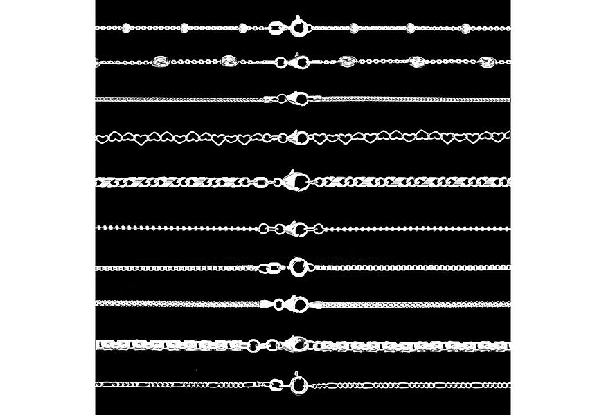 HOPLO Silberkette Silberkette Figarokette Länge 38cm - Breite 1,5mm - 925 S günstig online kaufen