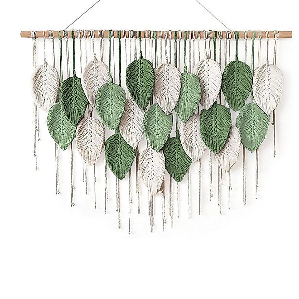 Coonoor Wanddekoobjekt Großer Makramee-Wandbehang, Boho-Blätter, Makramee-W günstig online kaufen