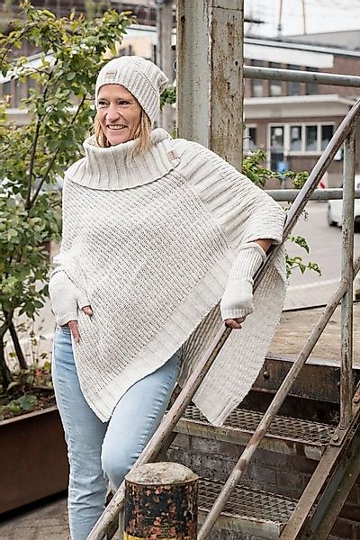 Knit Factory Strickponcho Nicky Ponchos One Size Glatt Grün (1-tlg) modern günstig online kaufen