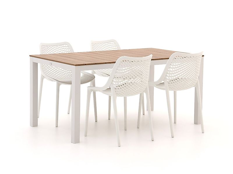 Forza Ripi/Fidenza 160 cm Gartenmöbel-Set 5-Teilig Stapelbar günstig online kaufen