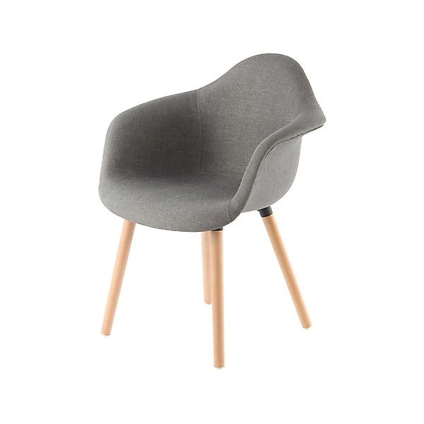 MeGusta Moderner Stuhl 2er-Set Grau Polsterstuhl Esszimmerstuhl Frida günstig online kaufen