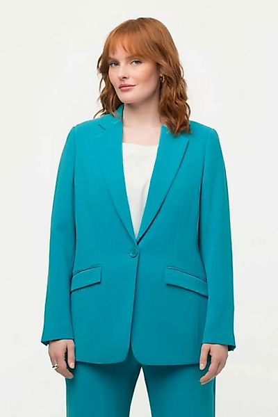 Ulla Popken Blusenblazer Blazer Acetat Reverskragen Knopfverschluss günstig online kaufen