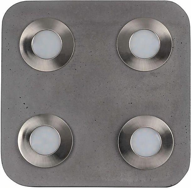 SPOT Light Deckenleuchte »COOL«, 4 flammig, aus echtem Beton, LED-Module in günstig online kaufen