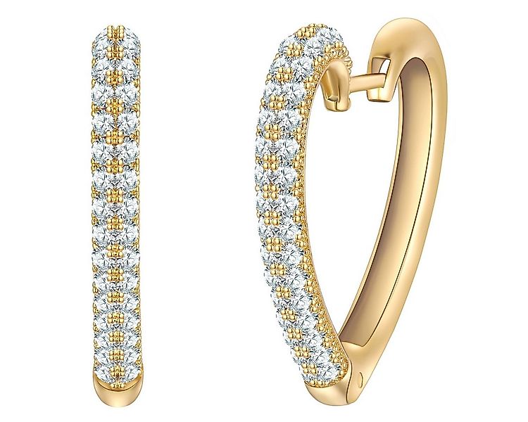 Yokoamii Paar Creolen Herz gelbgold günstig online kaufen