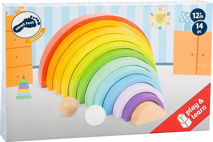 Small Foot Puzzle Holzbausteine Regenbogen XL, günstig online kaufen