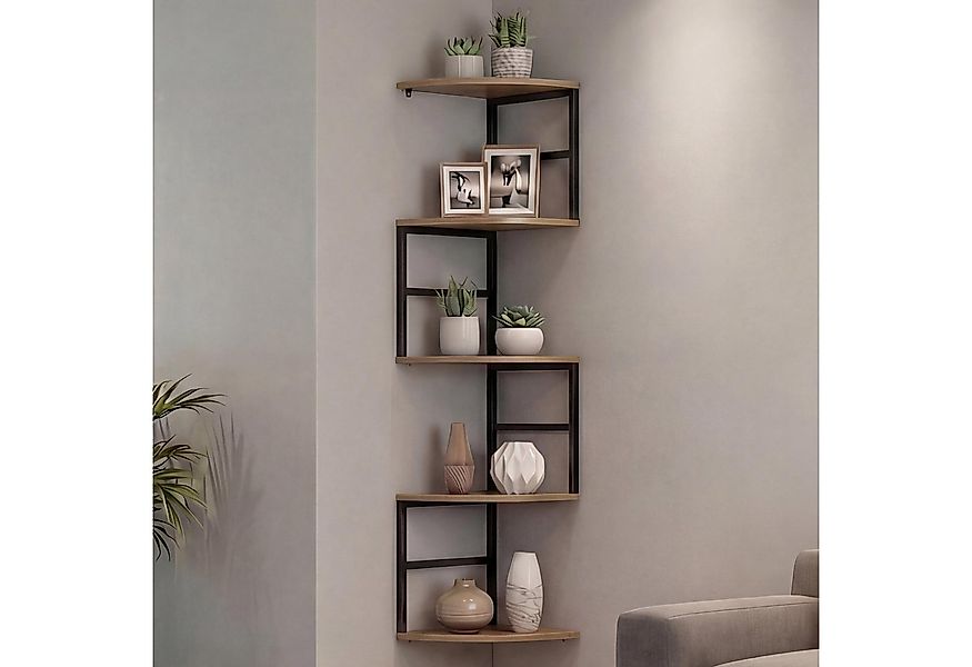 MCW Eckregal MCW-O99, Inklusive Aufhängevorrichtung, Stabiles Eisen-Gestell günstig online kaufen