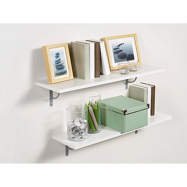 OBI Regalboden Eckig Weiß Hochglanz 2 cm x 80 cm x 20 cm günstig online kaufen