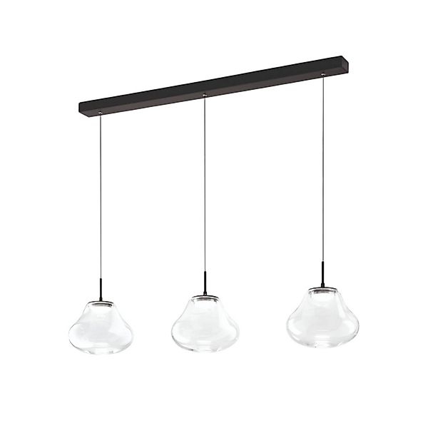 LED-Pendelleuchte Deva, 3-flg., 115 cm, klar, CCT, dimmbar günstig online kaufen